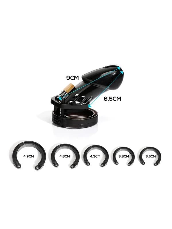 Chastity Cage Long Black Kyskhetsbur