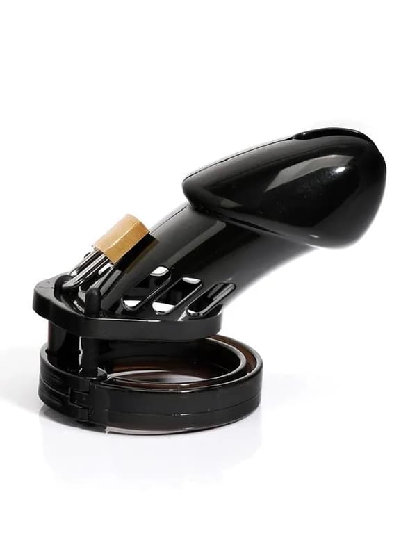 Chastity Cage Long Black Kyskhetsbur