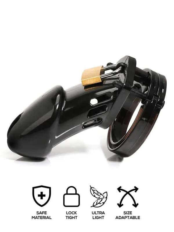 Chastity Cage Long Black Kyskhetsbur