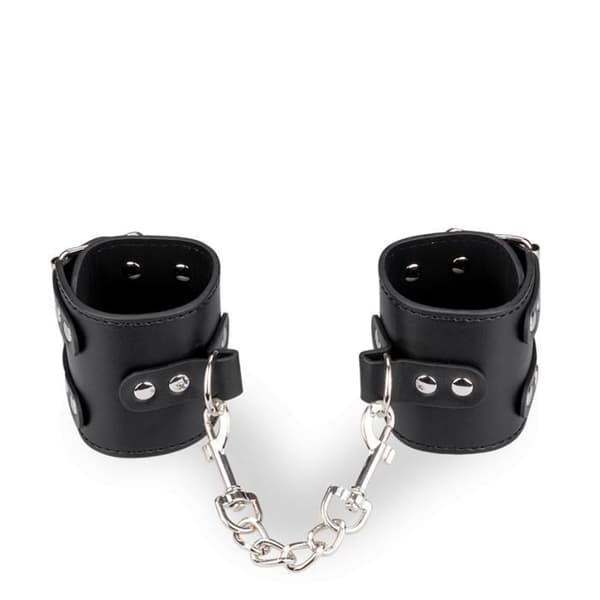 BDSM handledsmanschetter i svart läder