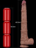 Miniatyrbild 3 av 6: Dual Layered Bendable XXL Cock 40,5 cm XXL dildo