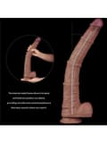 Miniatyrbild 4 av 6: Dual Layered Bendable XXL Cock 40,5 cm XXL dildo