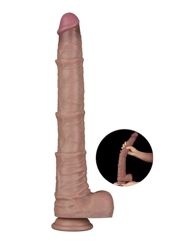 Dual Layered Bendable XXL Cock 40,5 cm XXL dildo