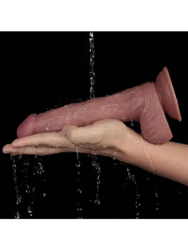 Vibrating Dual Density Power Cock 23 cm Vibrerende dildo
