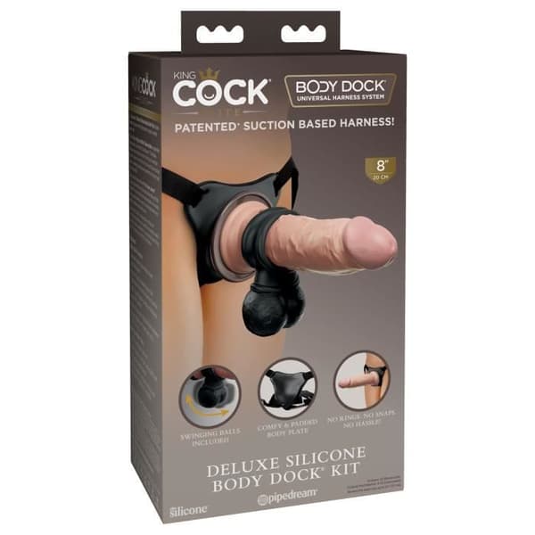 Masturbator - King Cock - Deluxe Stroker - Silikon - Svart - Vuxen