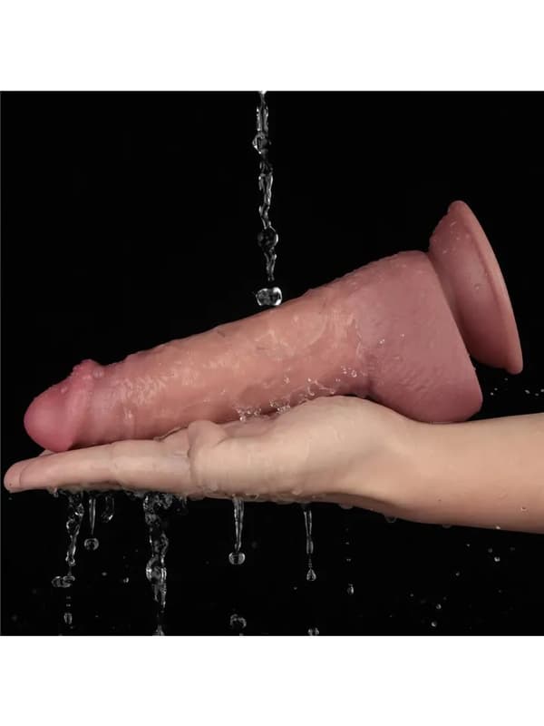 Vibrating Dual Density Power Cock 21,6 cm Dildo med vibrator