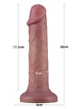 Miniatyrbilde 2 av 5: Vibrating Dual Density Power Cock 20 cm Vibrerende dildo