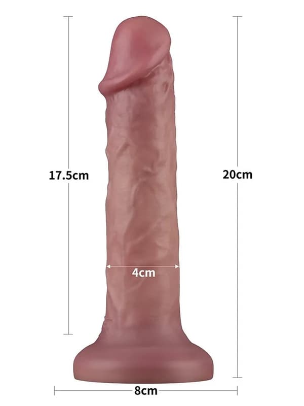 Vibrating Dual Density Power Cock 20 cm Vibrerende dildo