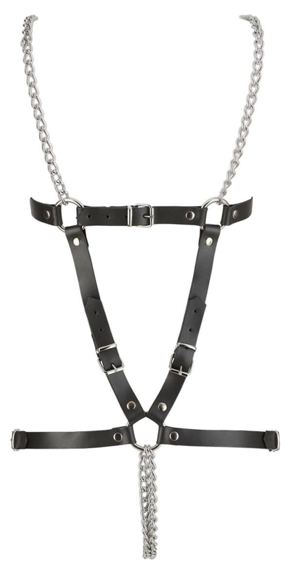 Lær Harness med Kjede S-L