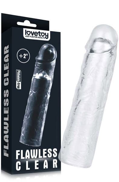 Lovetoy Flawless Clear Penis Sleeve 19 cm Penisforlænger/sleeve
