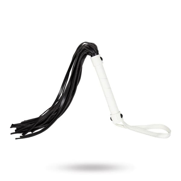Glow-in-the-Dark Flogger - Hvid/Sort/Guld
