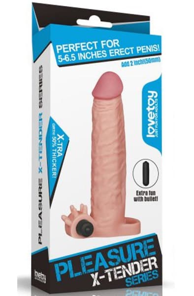 Lovetoy Pleasure Vibrating Sleeve Penisforlenger/Sleeve med vibrator