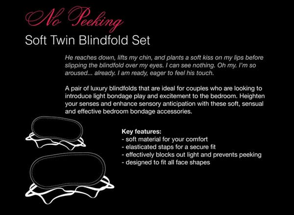 Fifty Shades of Grey - No Peeking Blindfold 2 pk.