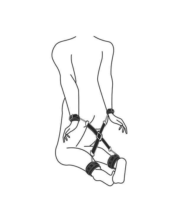 EasyToys Hogtie-sett med hånd- og ankeljern