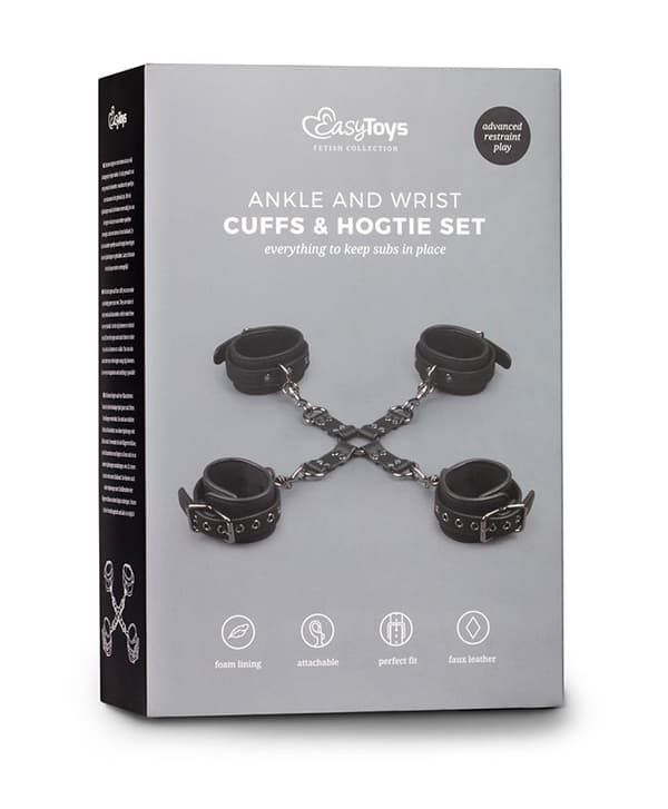 EasyToys Hogtie-sett med hånd- og ankeljern