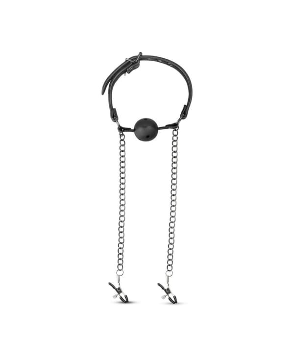 Ball Gag m/brystklemmer