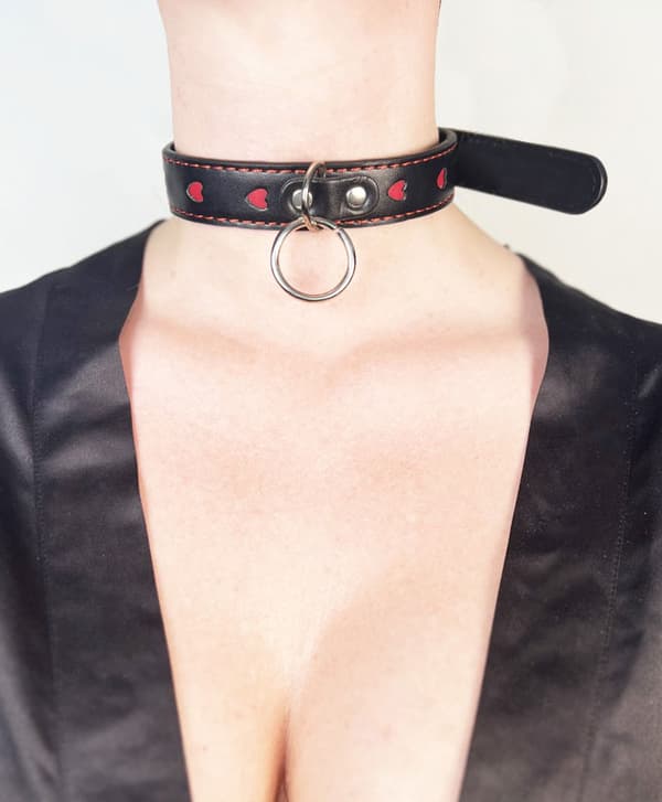 Shiver Choker + Lead Mini Hearts