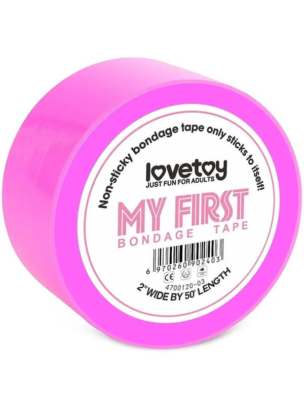 Lovetoy Non-Sticky Bondage Tape Neon Pink 15m Bondage teip