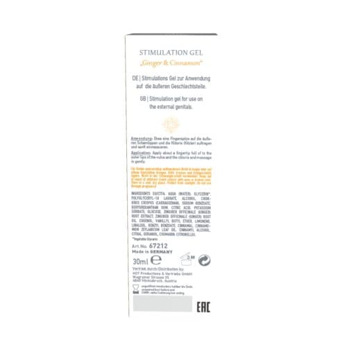 Stimulation Gel Ingefær &amp; Kanel 30ml.Til Kvinder