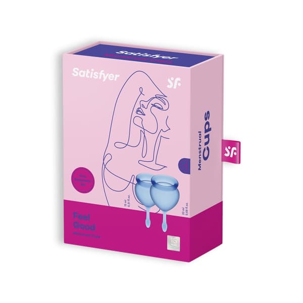 Feel Good Menstrual Cup tummansininen