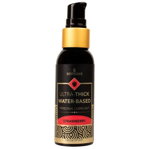 Glidecreme med smag Ultra Thick Strawberry Sensuva