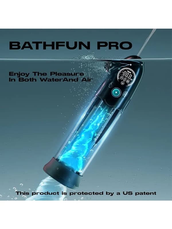 BathFun Pro Dual-Use Water & Air Massager Automaattinen penispumppu