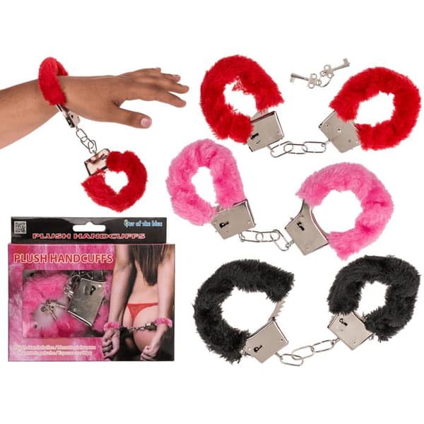 Håndjern med pels, fjeder, sex, erotisk, sjov