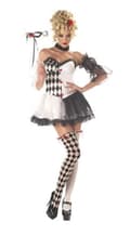 Miniatyrbild 1 av 3: HarleyQuin Le Belle Svart/Vit Maskeraddräkt Large