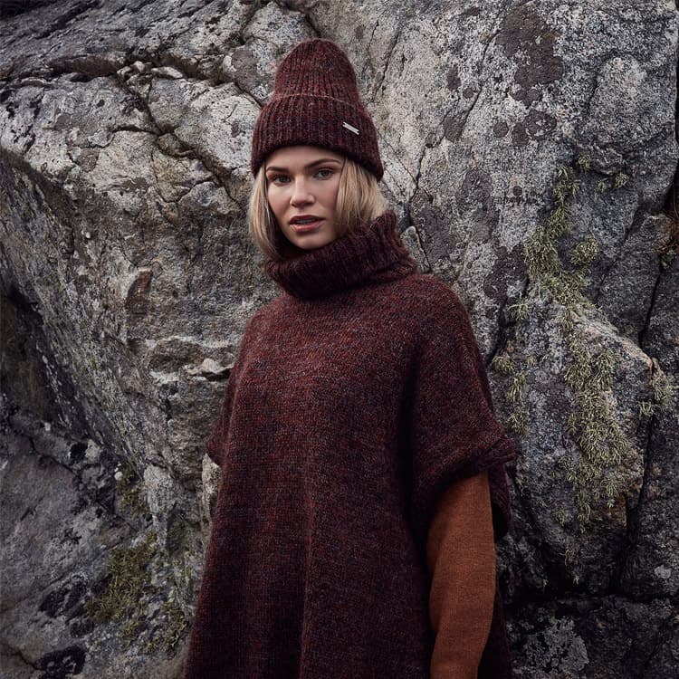 Sätila Beata Poncho Brown Melange