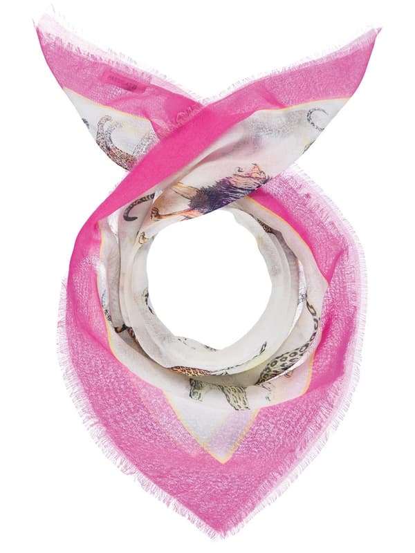 Mönster på damhalsdukar ljusrosa Passigatti