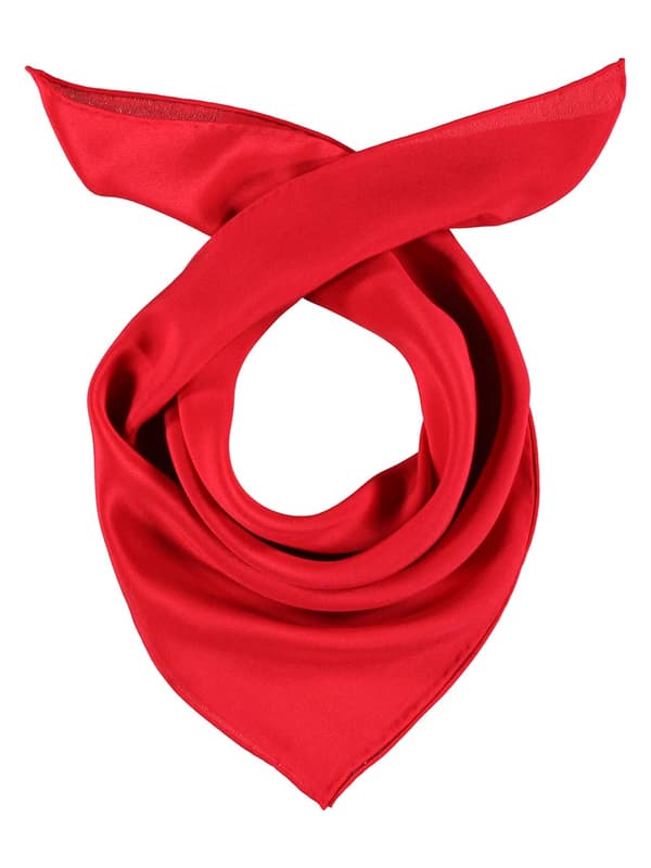 Dambandana i siden, enfärgad röd passigatti