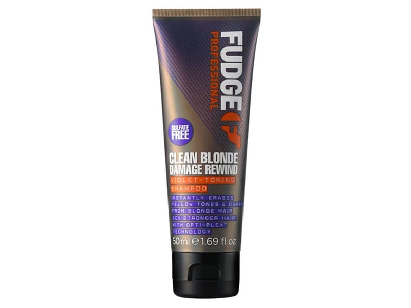 Fudge Professional Clean Blonde Damage Rewind Purple Toning Shampoo 250ml, Unisex, Profesjonell, Sjampo, Blondt hår, Blond, 250 ml