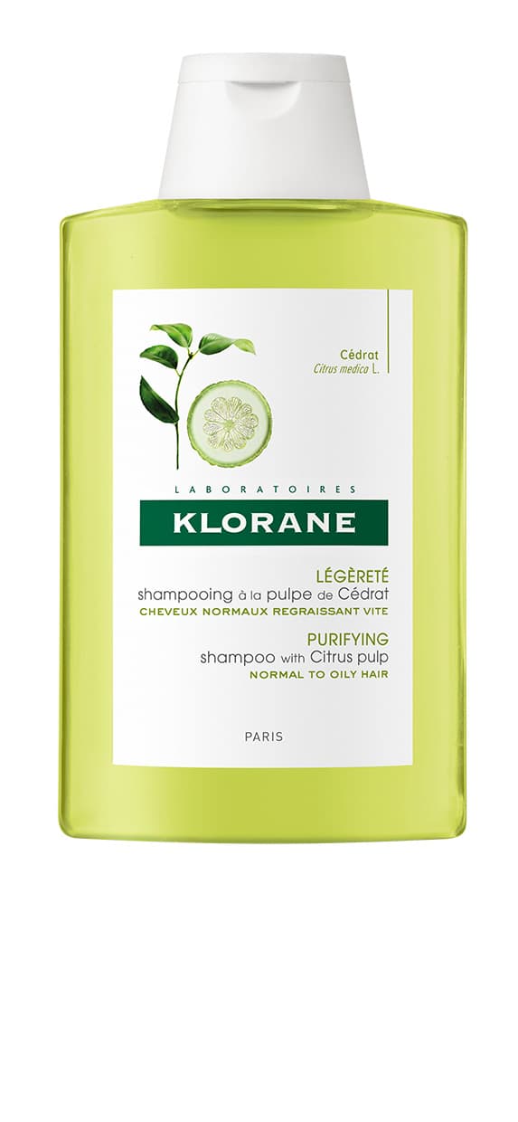 Klorane Purifying Shampoo with Citrus pulp, Unisex, Profesjonell, Sjampo, Normalt hår, Fett hår, Alle farger, 200 ml