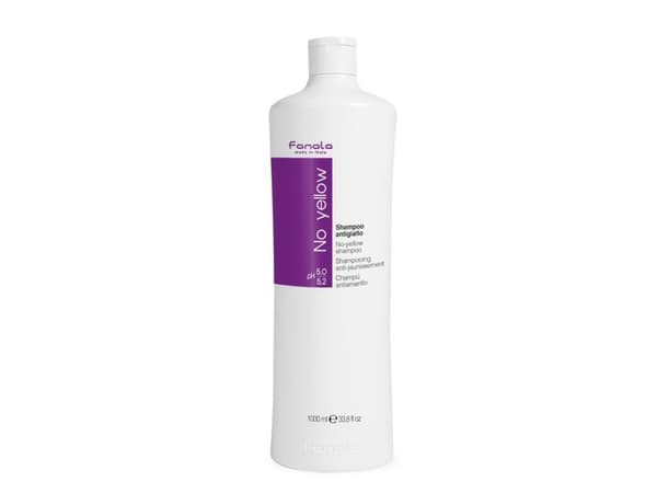 Fanola No Yellow, 1000 ml, Schampo, Unisex, Blekt hår, Blont hår, Grått hår, Blond, Motverkar gula toner, Shine