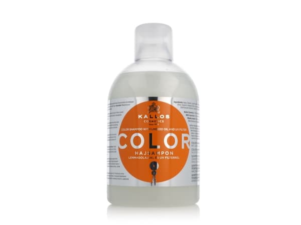 Kallos Color Shampoo with Linen Oil and UV Filter for Colour Protection for Coloured, Brittle Hair 1000 ml