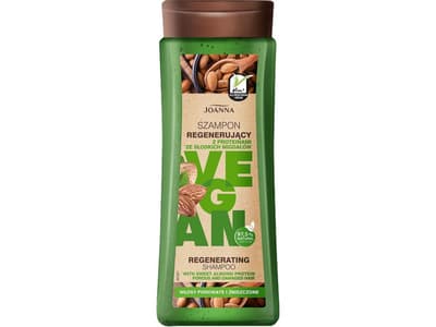 Joanna Joanna Vegan Regenerating hair shampoo with Sweet Almond Proteins - porous and damaged hair 300ml