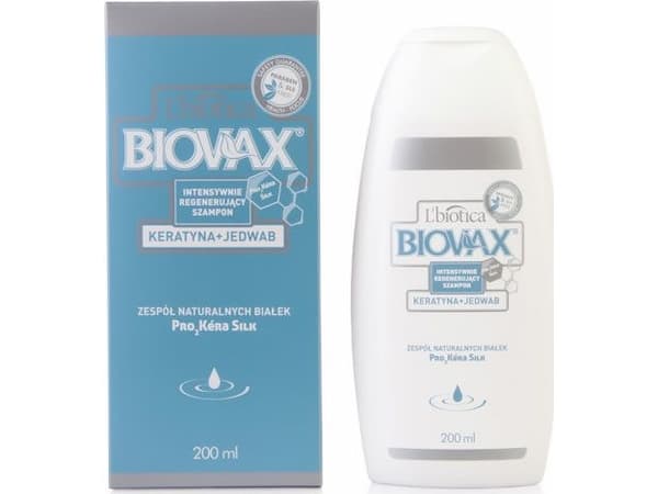 BIOVAX Intensive regenerating shampoo with keratin and silk 200 ml