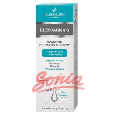 FLOSLEK ELESTABion S - dermatologisk shampoo, tør skæl, svamp i huden