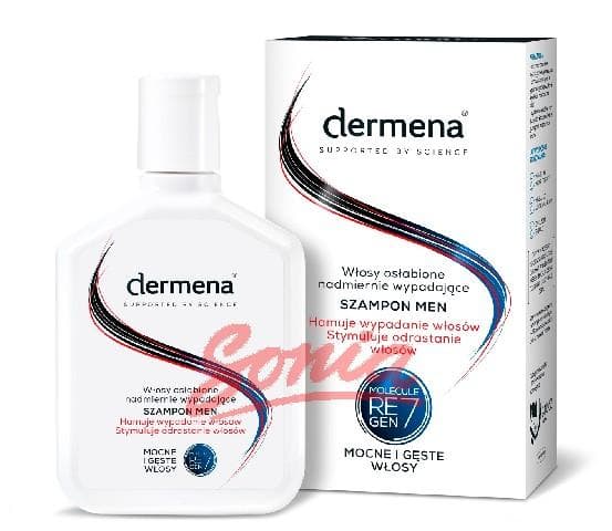 DERMENA tukevat Science jarrutuksen Miesten Shampoo hiustenlähtöä 200ml