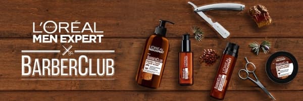 L'OREAL_Men Expert Barber Club Beard Face Hair Wash 3in1 cleansing beard face and hair gel with cedarwood oil 250ml