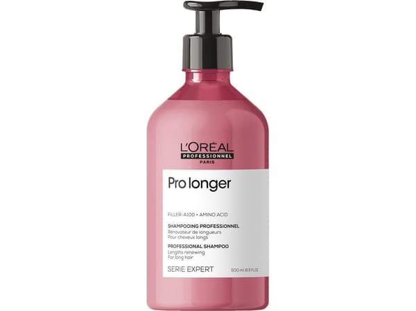 L'Oréal Paris PRO LONGER, Unisex, Shampo, Alt hår, 500 ml, Forfriskende, Glans, Styrkende, Pumpeflaske