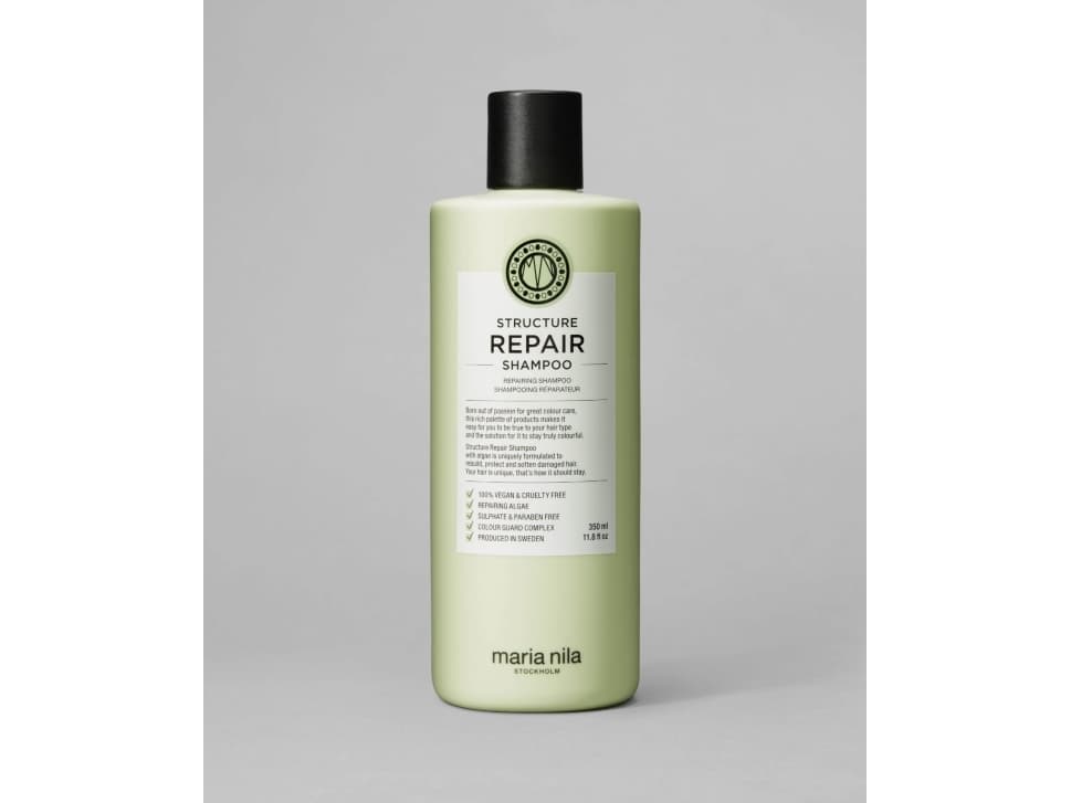 Maria Nila Repair, Kvinner, Sjampo, Skadet hår, Tørt hår, 350 ml, Fuktighets krem, Reparere, Mykgjører, Forsterke, Flaske