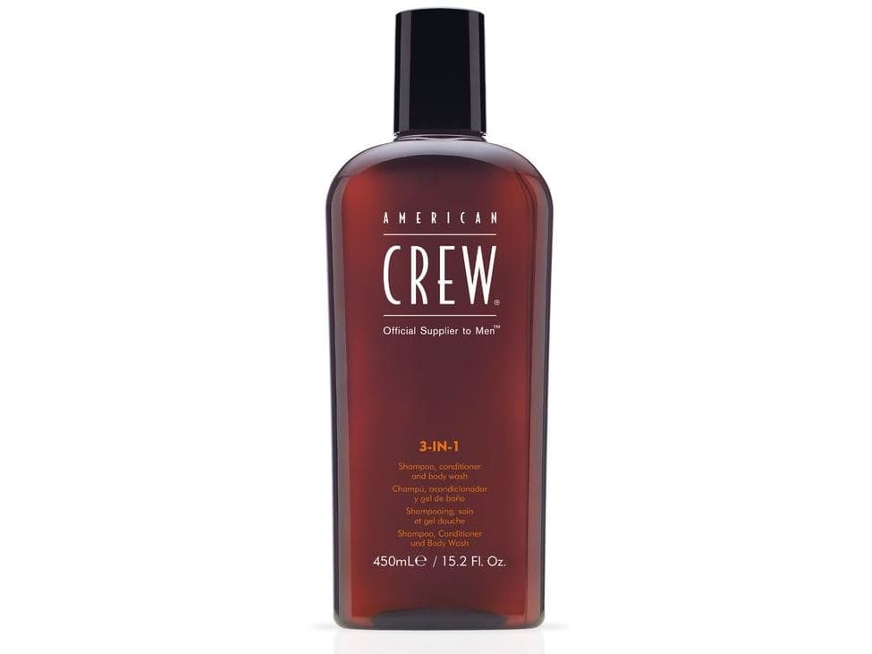 American Crew 0738678251416, Unisex, Ikke-professionel, 3-i-1 shampoo & balsam & krop, Alt hår, Sort, Blond, Brun, Kastanje, Grå, Rød, Hvid,