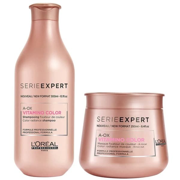 Loréal Professionnel Serie Expert Vitamino Color Schampo 300ml och inpackning 250ml - Färgat