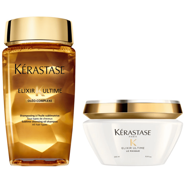 Kerastase Elixir Ultime Shampoo 250ml  + Masque 200ml Paket - Normalt & Glansigt