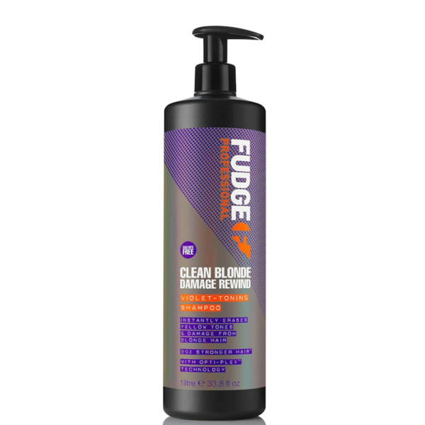 Fudge Fudge Clean Blonde Damage Rewind Violet Shampoo 1000 ml - Blont & Silver