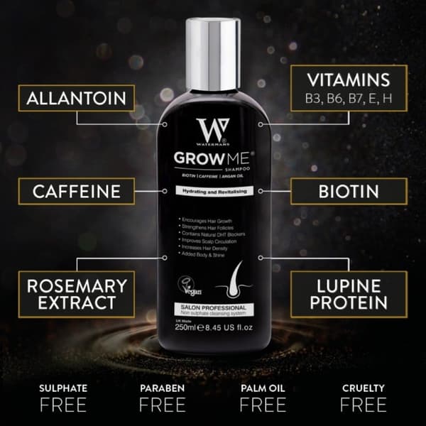Watermans Watermans Grow Me Shampoo 250ml - Håravfall & Känsligt