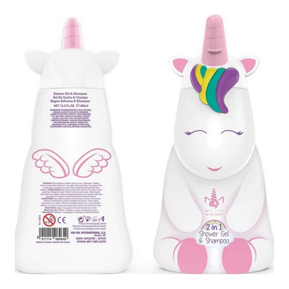 2-i-1 Gel og Sjampo Eau My Unicorn Cartoon (400 ml)