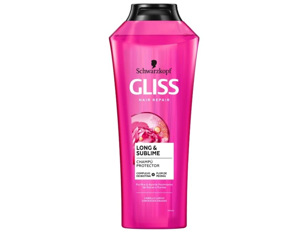 Schwarzkopf Gliss Kur LONG & SUBLIME, Kvinner, Sjampo, Skadet hår, Uregjerlig hår, Alle farger, 370 ml, Beskyttelse, Rensende, Reparere