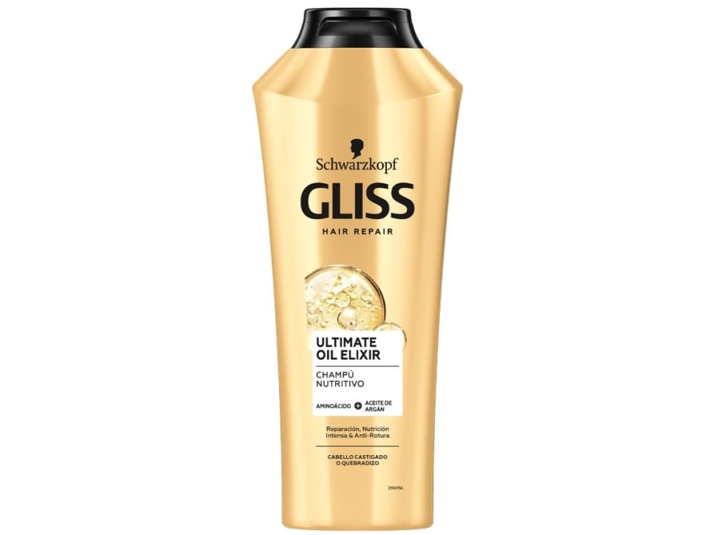 Schwarzkopf Gliss Ultimate Oil Elixir, Kvinner, Ikke-profesjonelle, Sjampo, Sprøtt hår, Skadet hår, Alle farger, 370 ml